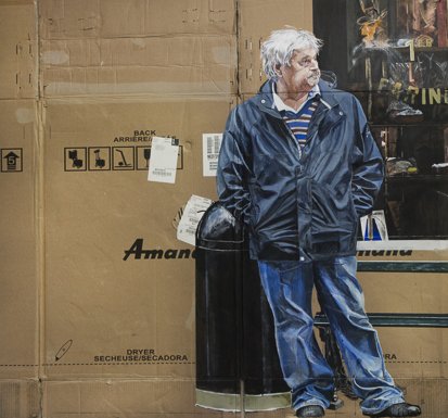 Soho VIII, 65 x 70, acrylic on card board