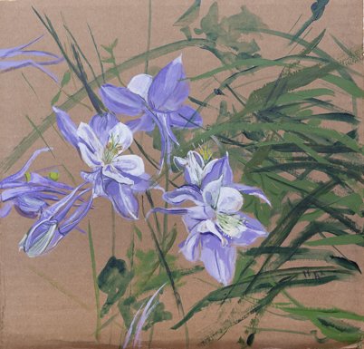 Garden IX, 12x12, acrylic on card board