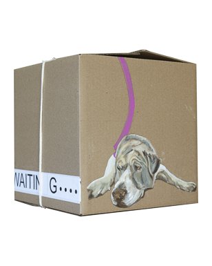 Waiting 12, 24 x 24 x 24, acrylic on card board