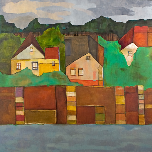 By The river II, oil on canvas, 40 x 40