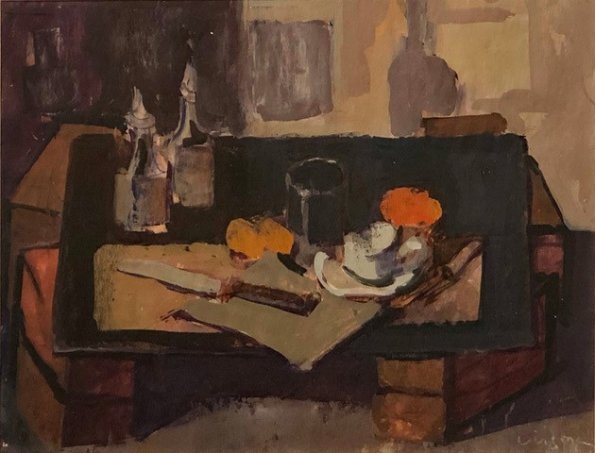 Ensemble, mixed media, 8" x 11"