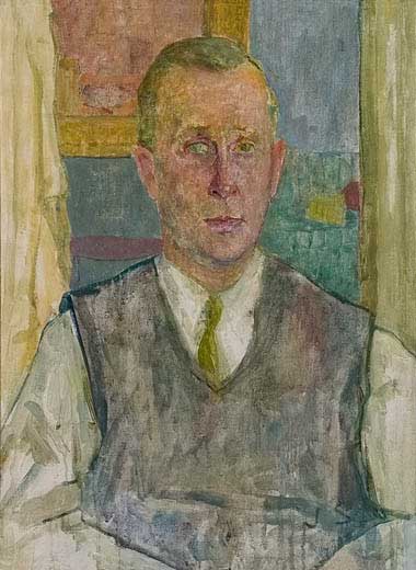 Portrait of Herbert Levine, oil on canvas, 24 x 18, 1958