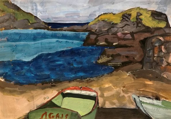 Monhegan, gouache, 8 1/2 x 12, 1937