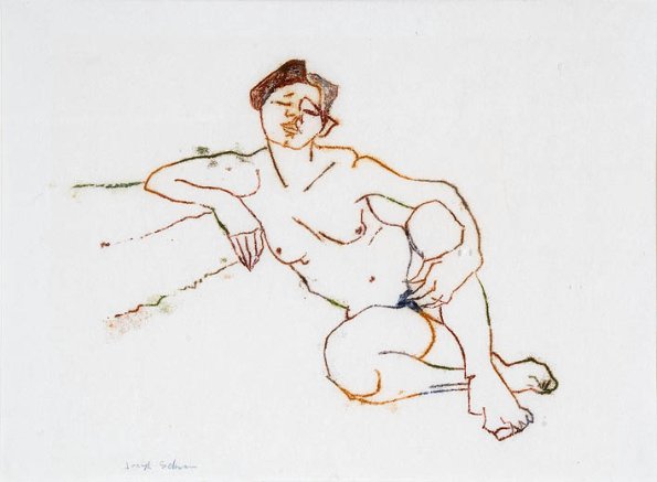 Nude, monotype, 11 x 14