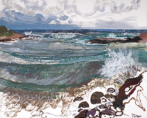 Migrating Birds, 32 x 40", Oil on board