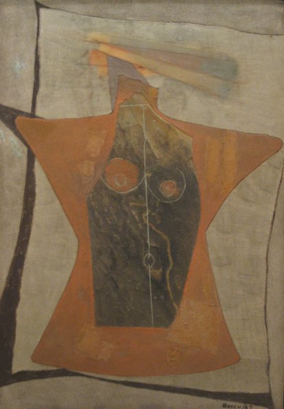 Women Stone, collage 38 x 32, 1958