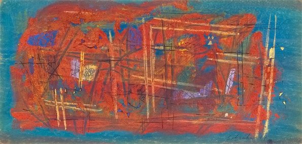 Abstract, crayon, 8 x 16, 1940