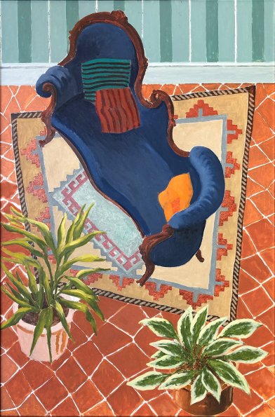 Water Study #1 (detail) 7\" x 7-5/8\" wool, cotton, synthetic fiber