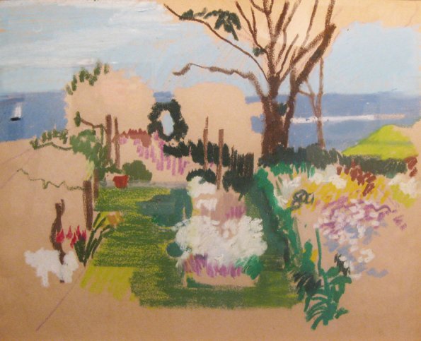 Rockport Summer, crayons, 17x14