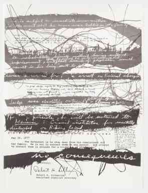 No Words: No Consequences, 30" x 22", screenprint