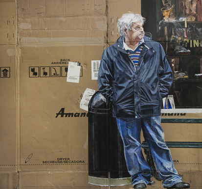 Soho VIII, 65 x 70, acrylic on card board 