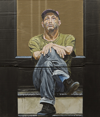 Soho XVI, 34 x 29, acrylic on card board