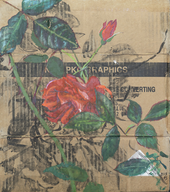 Garden VII, 13 x 12, acrylic on card board