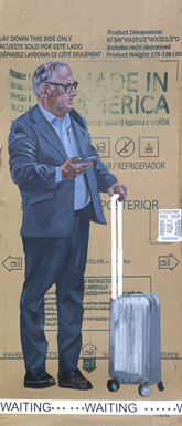 Waiting, 71 x 33, acrylic on card board