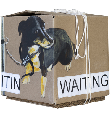 Waiting 12, 24 x 24 x 24, acrylic on card board