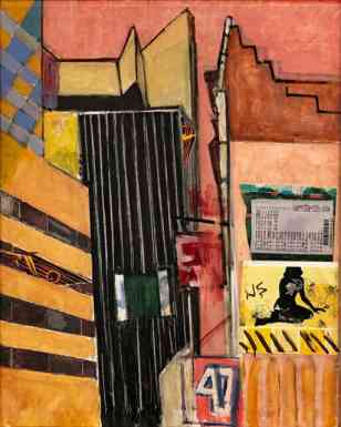 “#47”, 1982–2000, oil and collage on canvas, 30 x 24